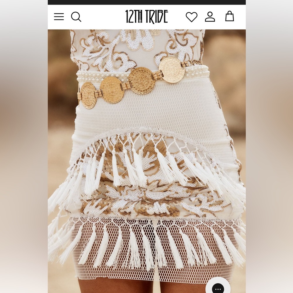 12th Tribe Mercury Gold Metal Belt